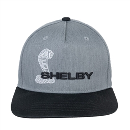 Shelby Low Profile 3D Flat Bill Hat - Black/Grey