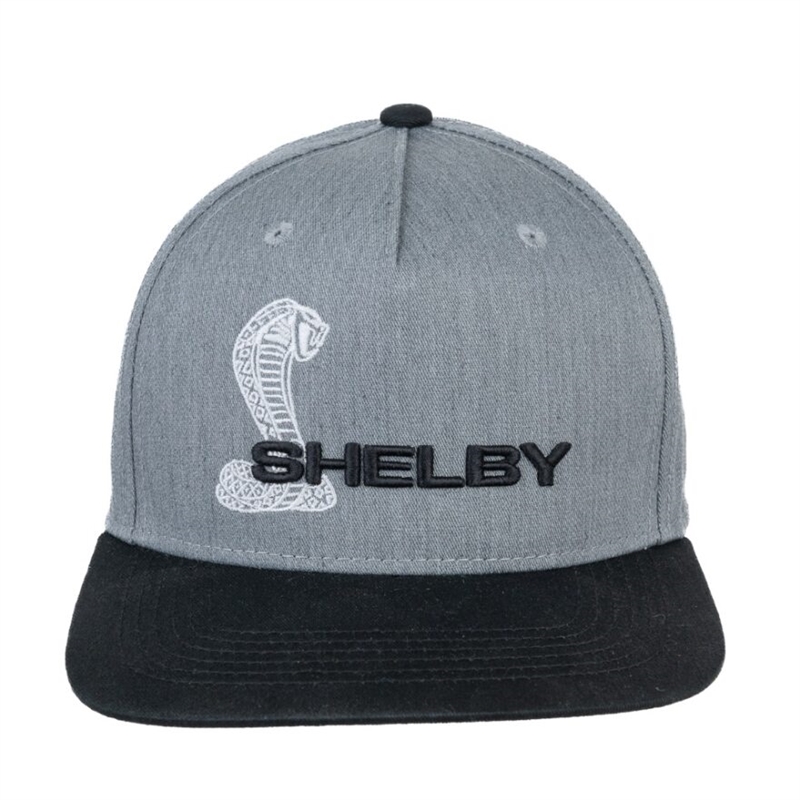 Shelby Low Profile 3D Flat Bill Hat - Black/Grey