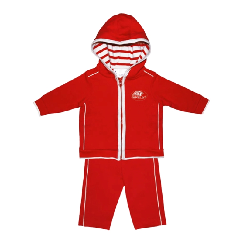 Shelby Toddler Zip Hood & Pants Set - Red