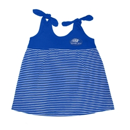 Shelby Toddler Adjustable Stiped Sundress - Royal/White