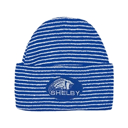 Shelby Striped Infant Knit Cap - Blue/White