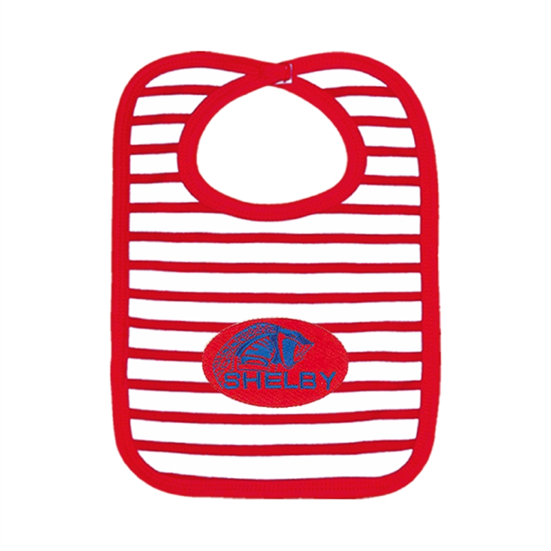 Shelby Striped Knit Bib - Red/White