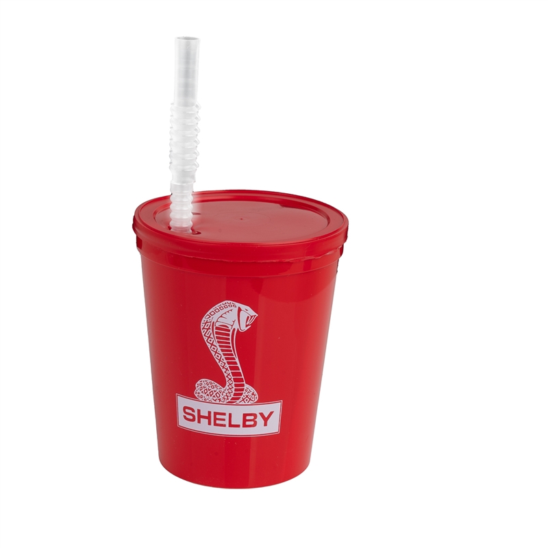 Shelby 16 Oz Cup with Lid & Straw - Red