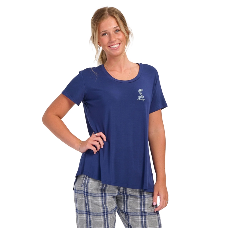 Shelby Ladies Hi/Low Tee - Navy