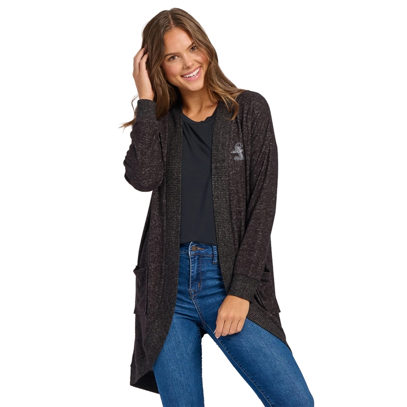 Shelby Ladies Cuddle Cardigan - Black Heather