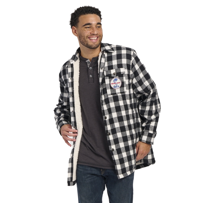 Shelby Buffalo Flannel Sherpa - Black/White