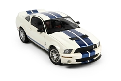 1:18 2007 Shelby GT500 White w/ Blue Stripes