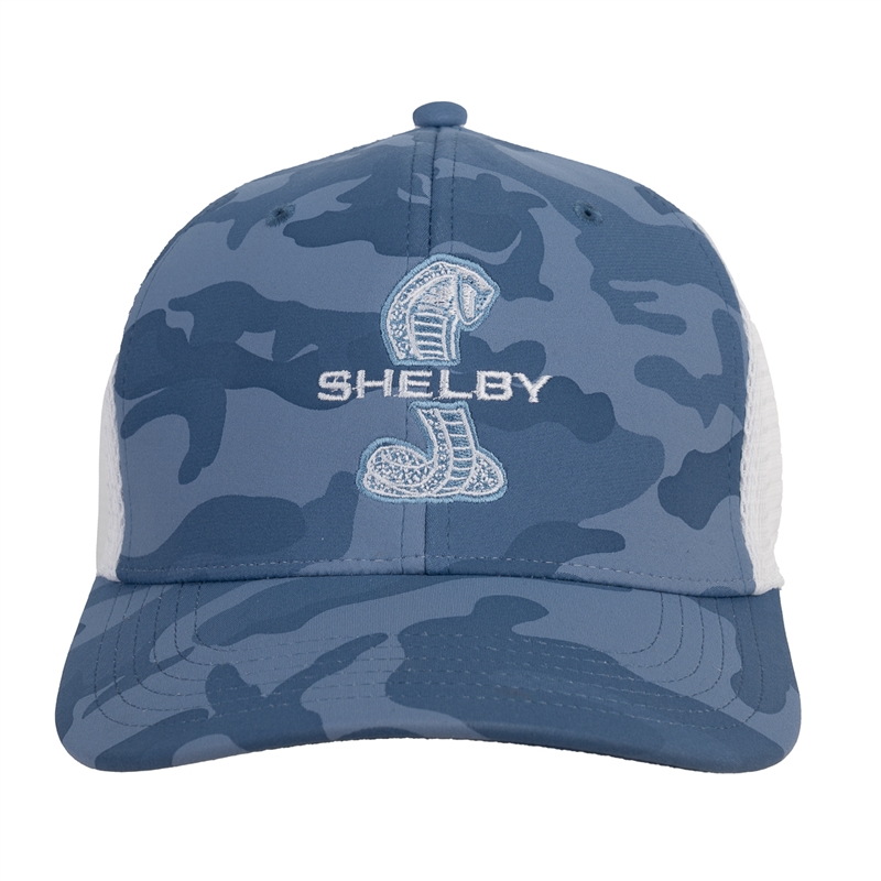 Shelby Blue Camo Mesh Hat - Light Blue / White