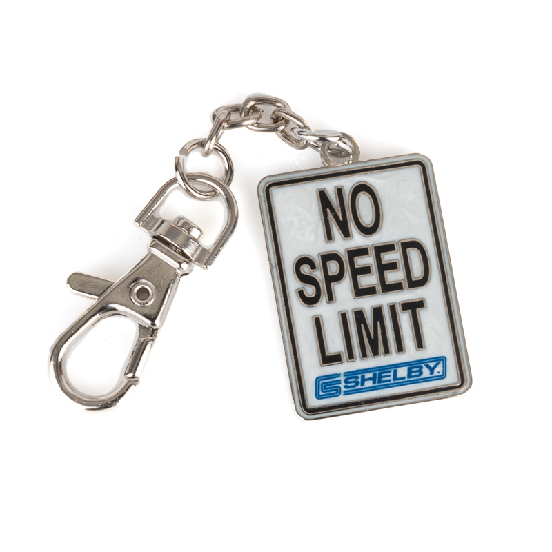 Shelby No Speed Limit Keychain - White