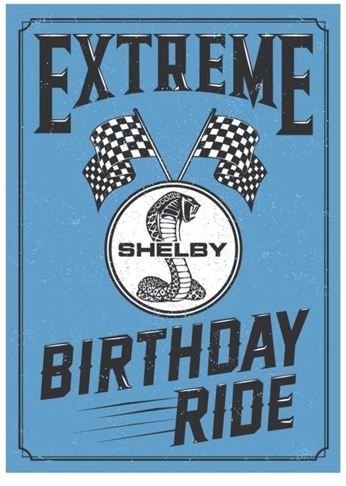 5 x 7" Extreme Birthday Ride Shelby Greeting Card