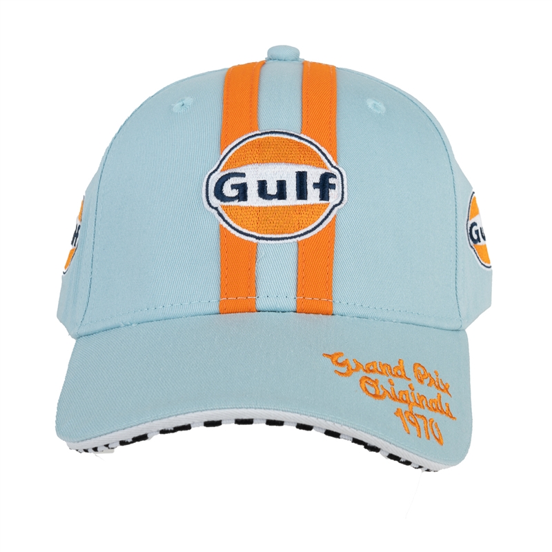 Gulf Racing Hat - Gulf Blue / Orange Stripes