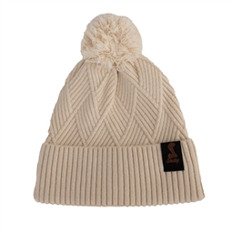 Shelby Premium Weave Knit Beanie - Ivory