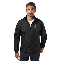 SHELBY FULL-ZIP WINDBREAKER JACKET - BLACK