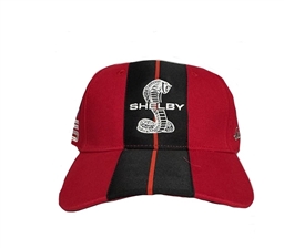 Shelby Red With Black Racing Stripes Hat