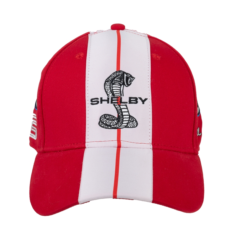 Shelby Red With White Racing Stripes Hat