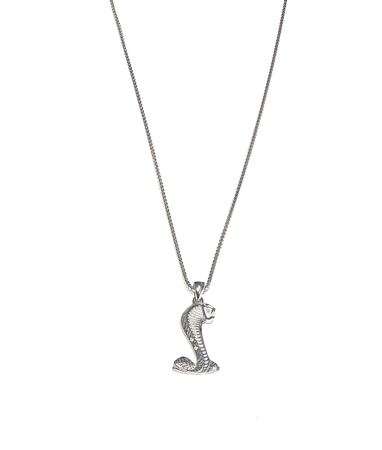 Shelby Snake White Gold Pendant Necklace