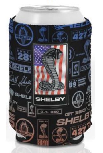 Shelby Americana Can Koozie - Black