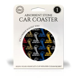 Shelby Multicolor Snake Logo Car Coaster Magnet