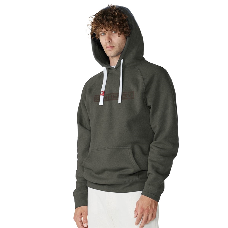 Shelby Sportiqe Suede Applique Pullover Hoody - Heather Green