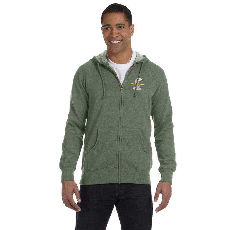 Shelby Vintage Wash Full-Zip Hoody - Forest Green