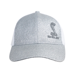 Shelby Ladies Glitter Mesh Hat - Silver