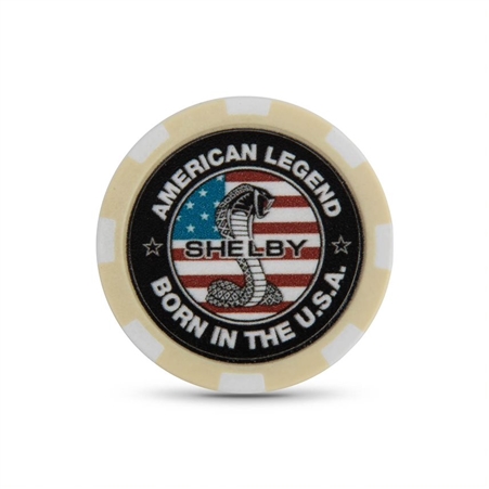 Shelby Flag Ivory Poker Chip