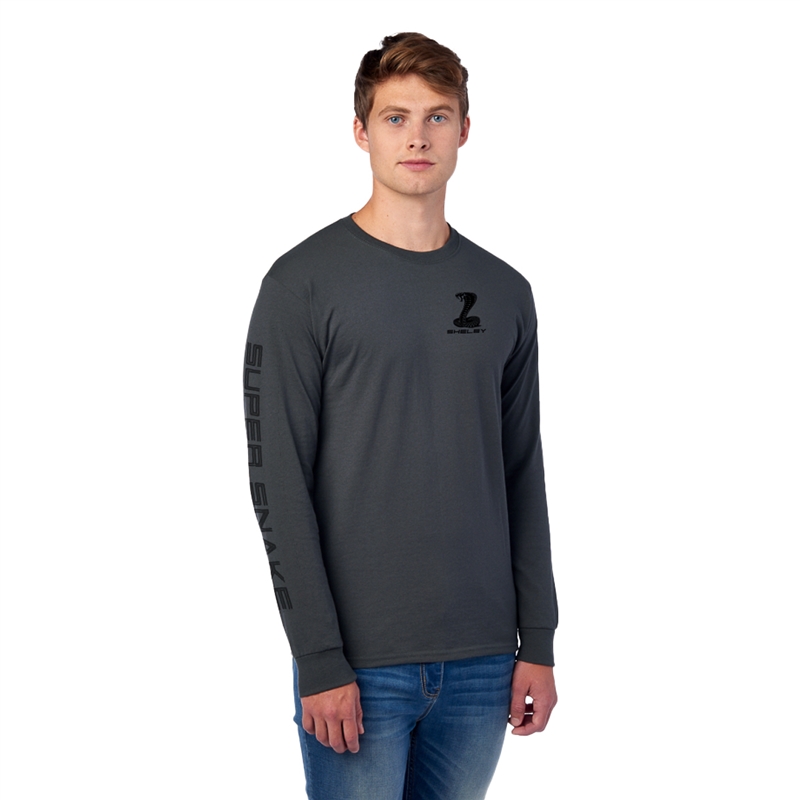 Shelby 2024 Super Snake Long Sleeve Charcoal Tee