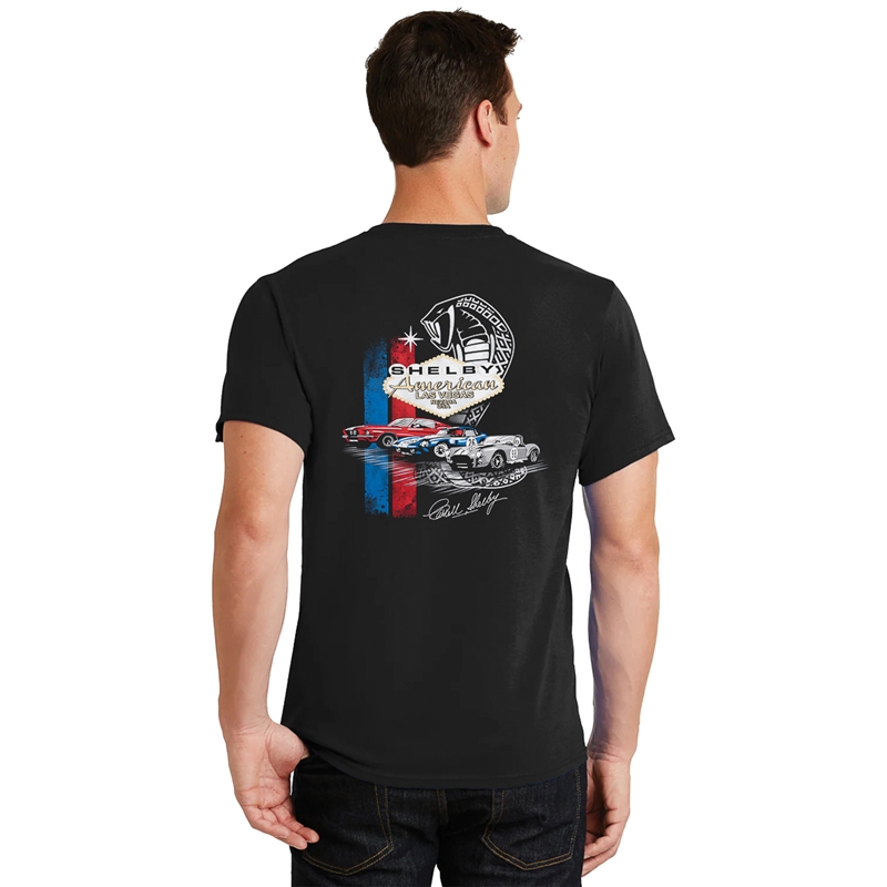 Shelby Las Vegas Vintage Cars Tee - Black