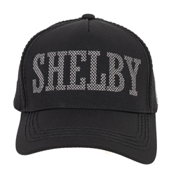 Shelby Rubber Patch Mesh Hat - Black