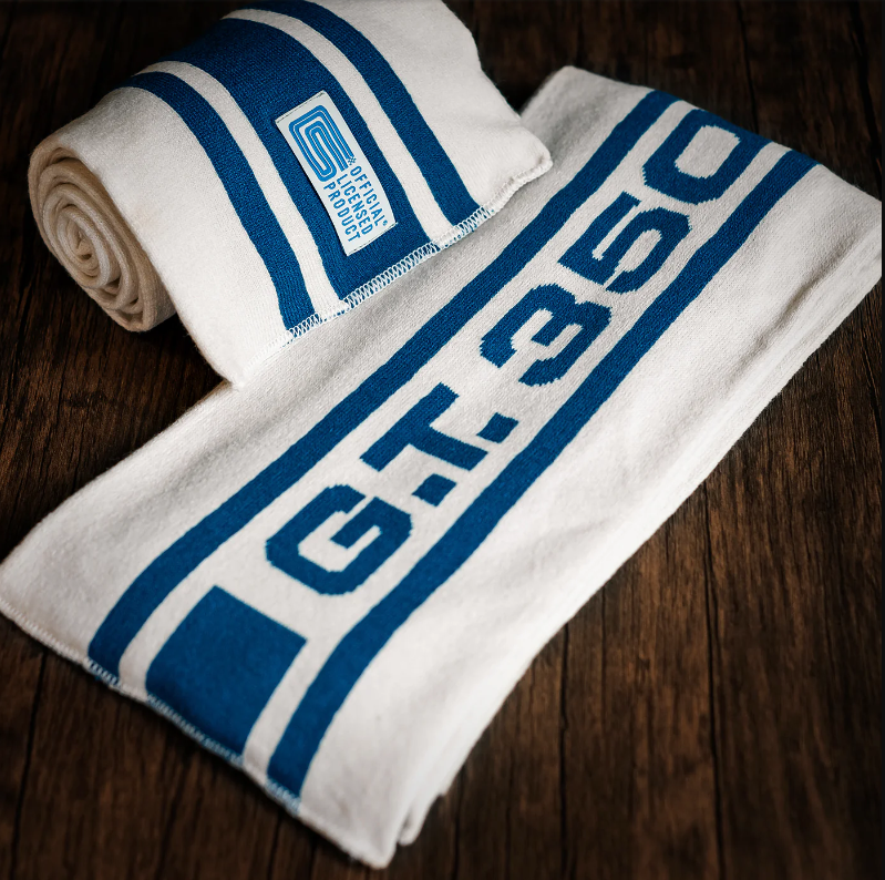 Shelby GT350 Soft Touch Scarf - Blue/White