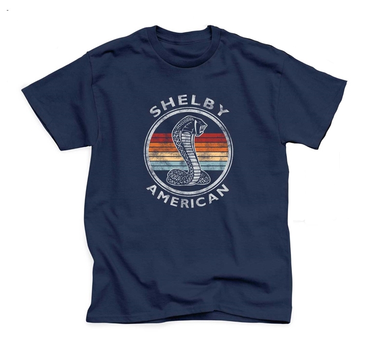 Shelby Striped Circle Youth Tee - Navy