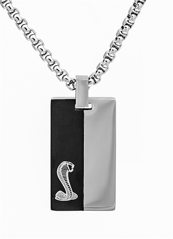 Two-Tone Stainless Steel Dog Tag Necklace