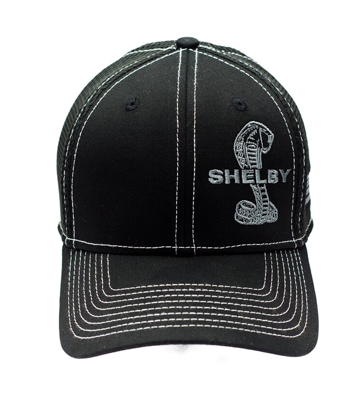 Super Snake New Era Black Hat with White Stitching