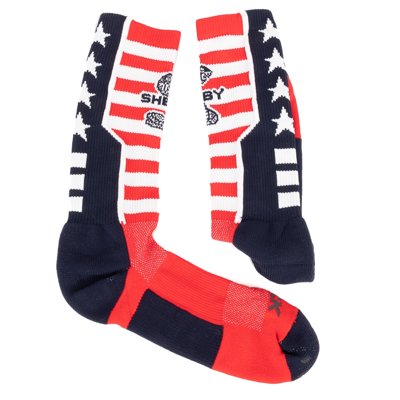 Shelby USA Sublimated Americana Tall Socks -Red/White/Blue