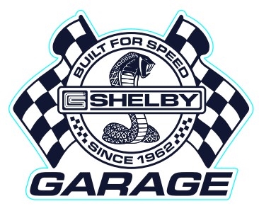 Shelby Garage Flags Sticker - 3"