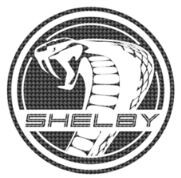 Shelby Carbon Pattern Super Snake Magnet- White/Carbon