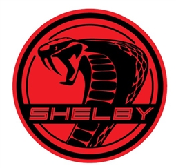 Shelby Super Snake Sticker - Black / Red