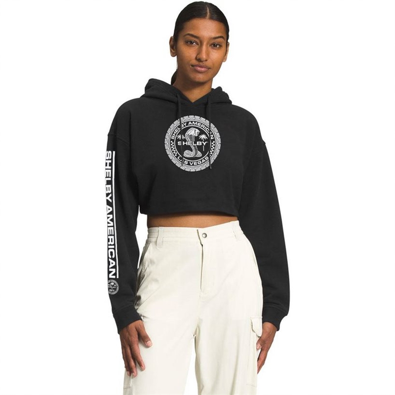 Crop graphic online hoodie