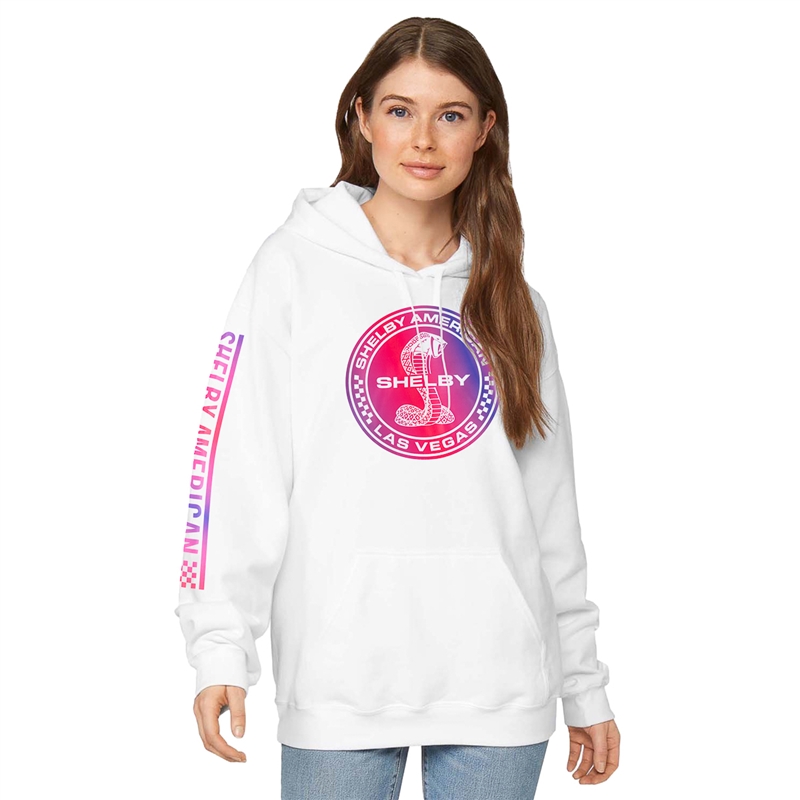 Shelby American Las Vegas Ladies Hoody - White