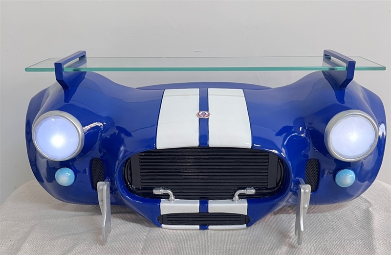 Shelby Cobra 427 3D Wall Shelf - Blue w/ white stripes