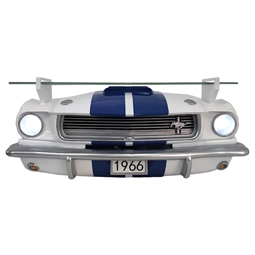 1966 Shelby GT350 Mustang 3D Wall Shelf- Wht/Blue