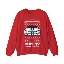 Shelby Personalized Mustang Christmas Crew Neck Sweater   CHOOSE FROM MULTIPLE COLORS