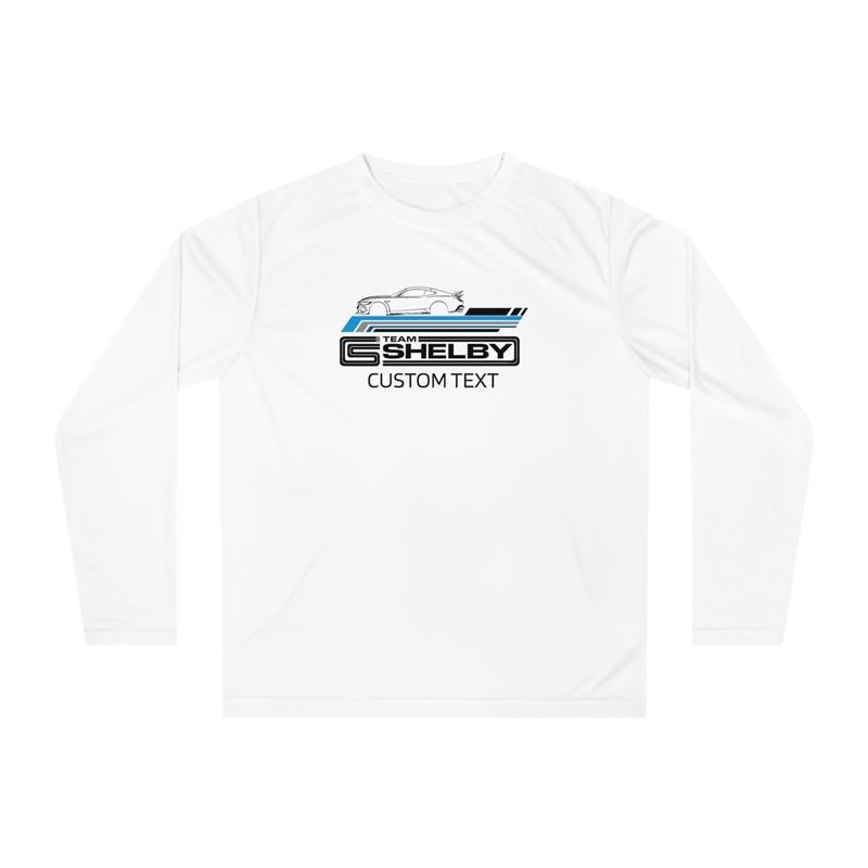 Team Shelby Personalized Performance Long Sleeve T-Shirt   CHOOSE FROM MULTIPLE COLORS