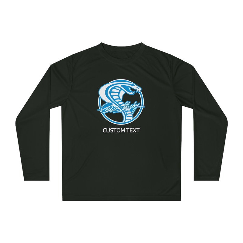 Team Shelby Cobra Circle Personalized Performance Long Sleeve T-Shirt   CHOOSE FROM MULTIPLE COLORS