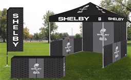 10x10 EZ-UP  Shelby Stripe Tent Bundle Package