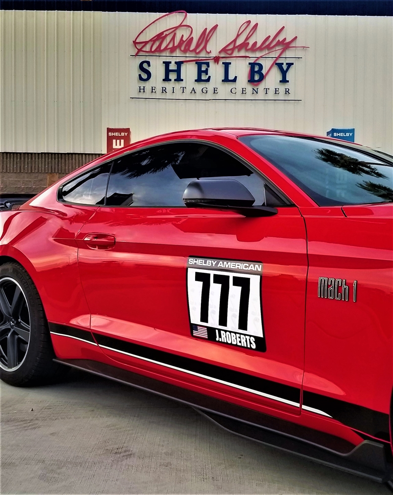 Shelby Race Inspired Number Decals 2 Blocks and 1 Round