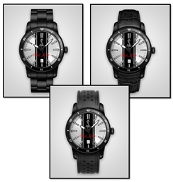 Personalized Shelby "Colors" Watch- Silver w/ Black SS Stripes