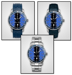 Personalized Shelby "Colors" Watch- Blue w/ Black Stripes