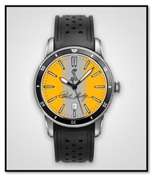 Personalized Shelby "Colors" Watch- Yellow w/ Silver Stripes