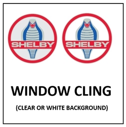 7" Shelby Cobra  Circle Window Cling Decal